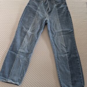 Madewell Women's Dual-Tone Straight Jeans